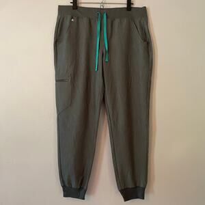 FIGS Graphite Gray Zamora Jogger Scrub Pants Uniform Women's size Large